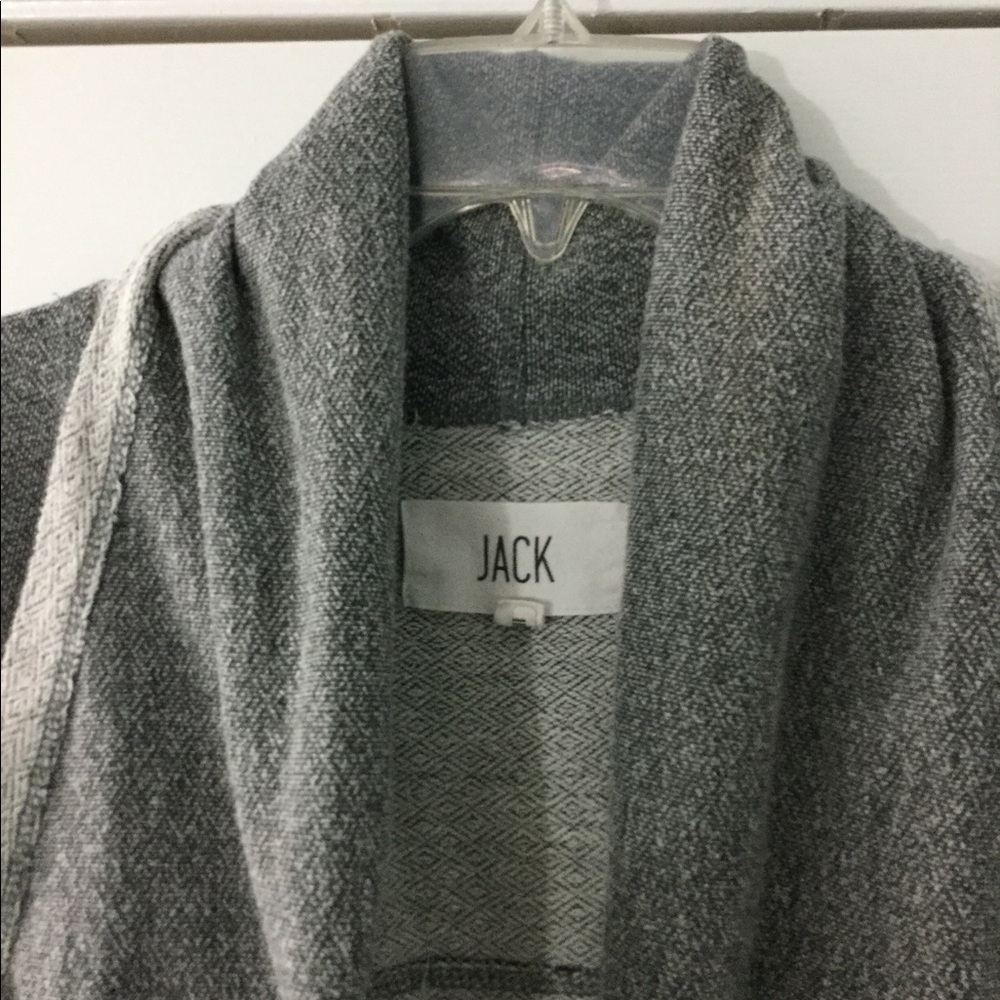 JACK French Terry Gray Cardigan Size S - Picture 7 of 7